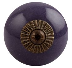 Purple Round Antique Fitting Ceramic Drawer Knob Online